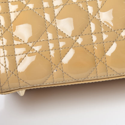 Christian Dior Patent Cannage Medium Lady Dior Beige 12 of 17