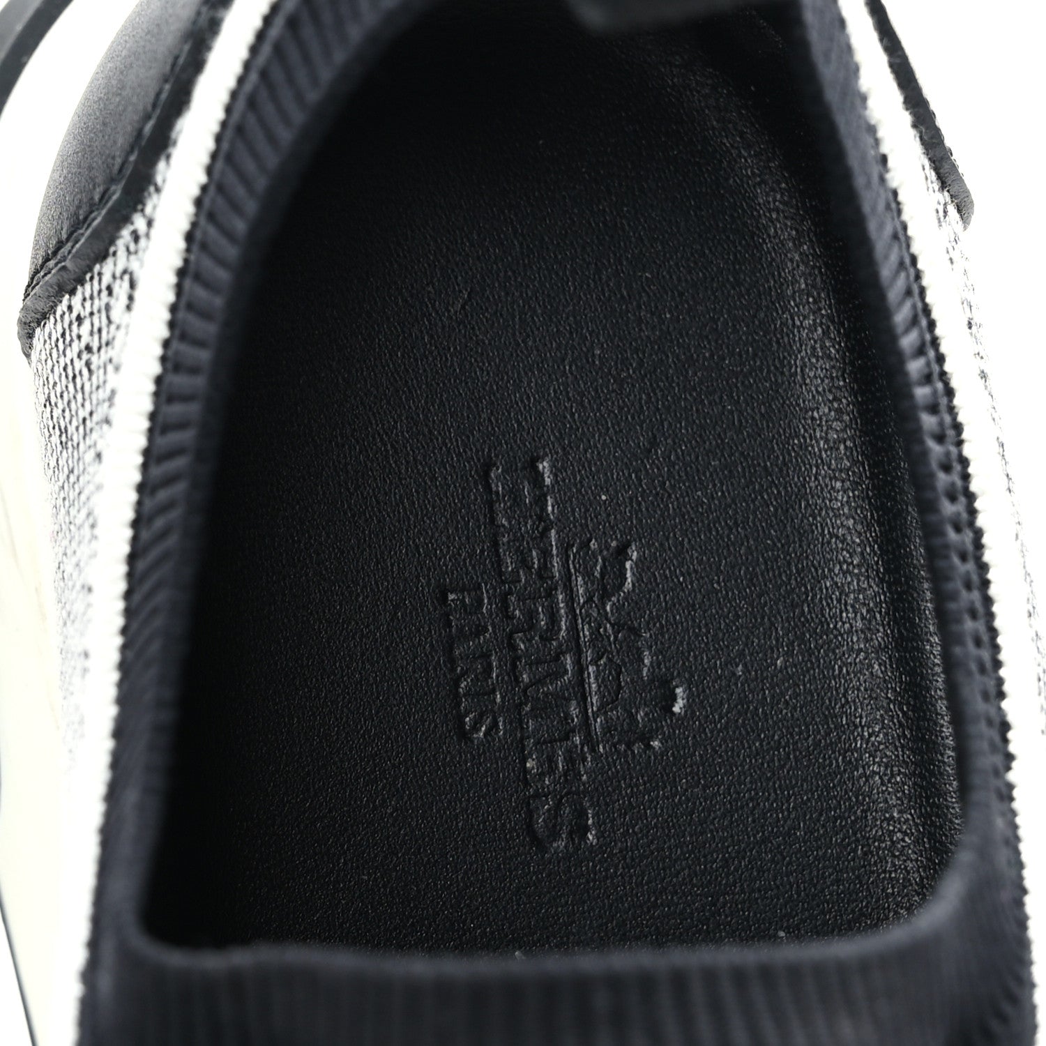 Hermes Knit Bi-Color Womens Addict Sneakers 39.5 Black White 6 of 6