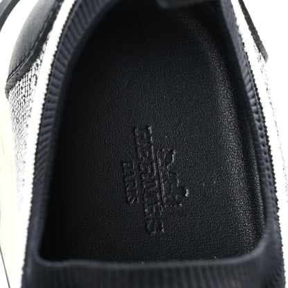 Hermes Knit Bi-Color Womens Addict Sneakers 39.5 Black White 6 of 6