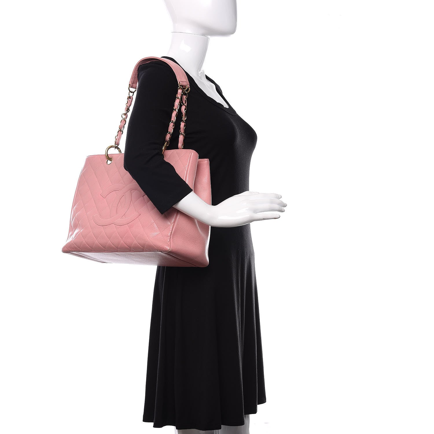 Chanel Caviar Quilted Grand Shopping Tote GST Pink 2 of 21