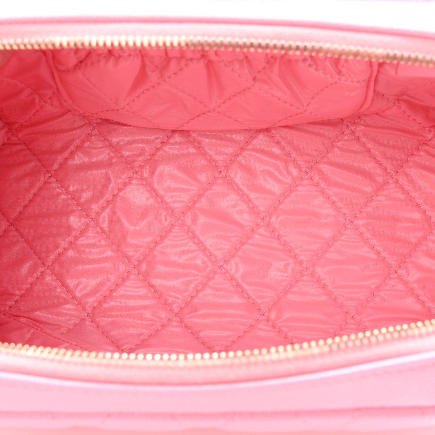 Chanel Caviar Quilted Toiletry Case With Chain Pink 5 of 8