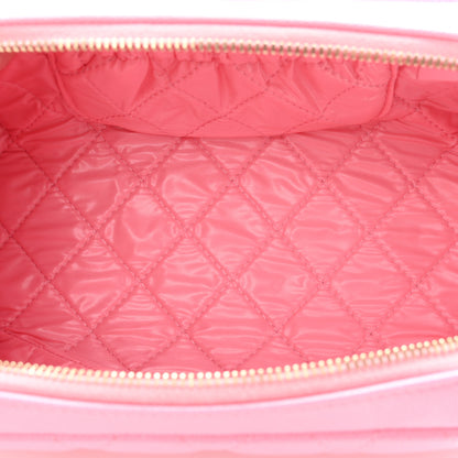 Chanel Caviar Quilted Toiletry Case With Chain Pink 5 of 8