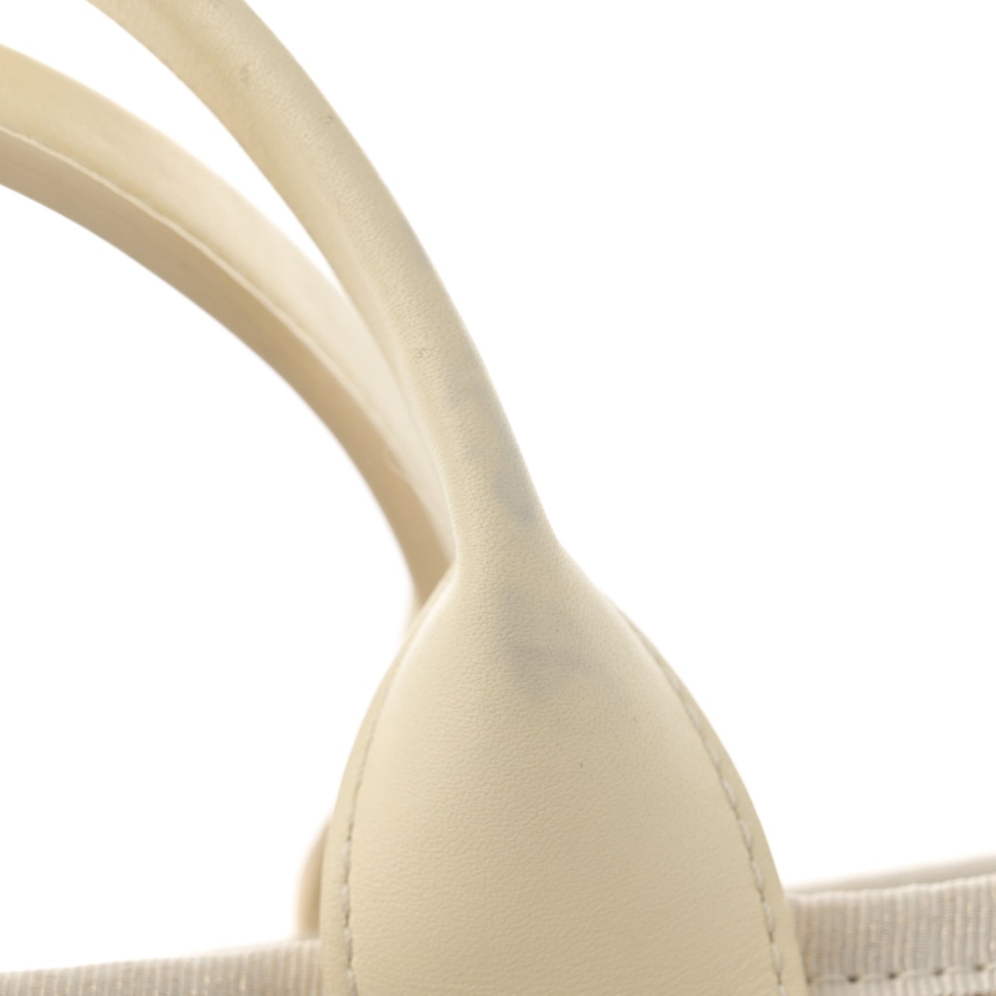 Lurex Boucle Medium Deauville Tote White