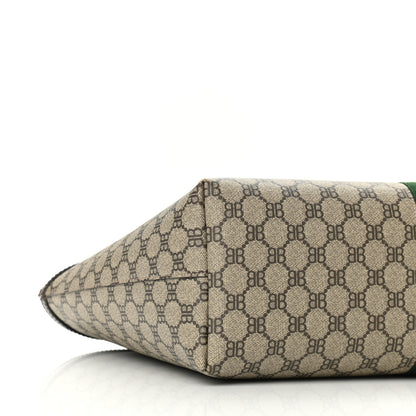 Gucci X BALENCIAGA BB Supreme Monogram Web Medium Ophidia Shopping Tote Beige New Acero 9 of 11
