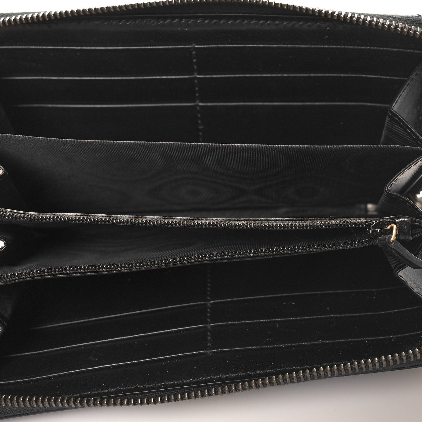 Calfskin Matelasse GG Marmont Zip Around Wallet Black