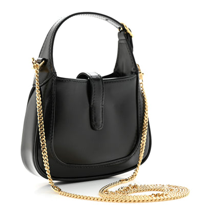 Gucci Boarded Dyana Lux Calfskin Super Mini Jackie 1961 Hobo Black 2 of 10