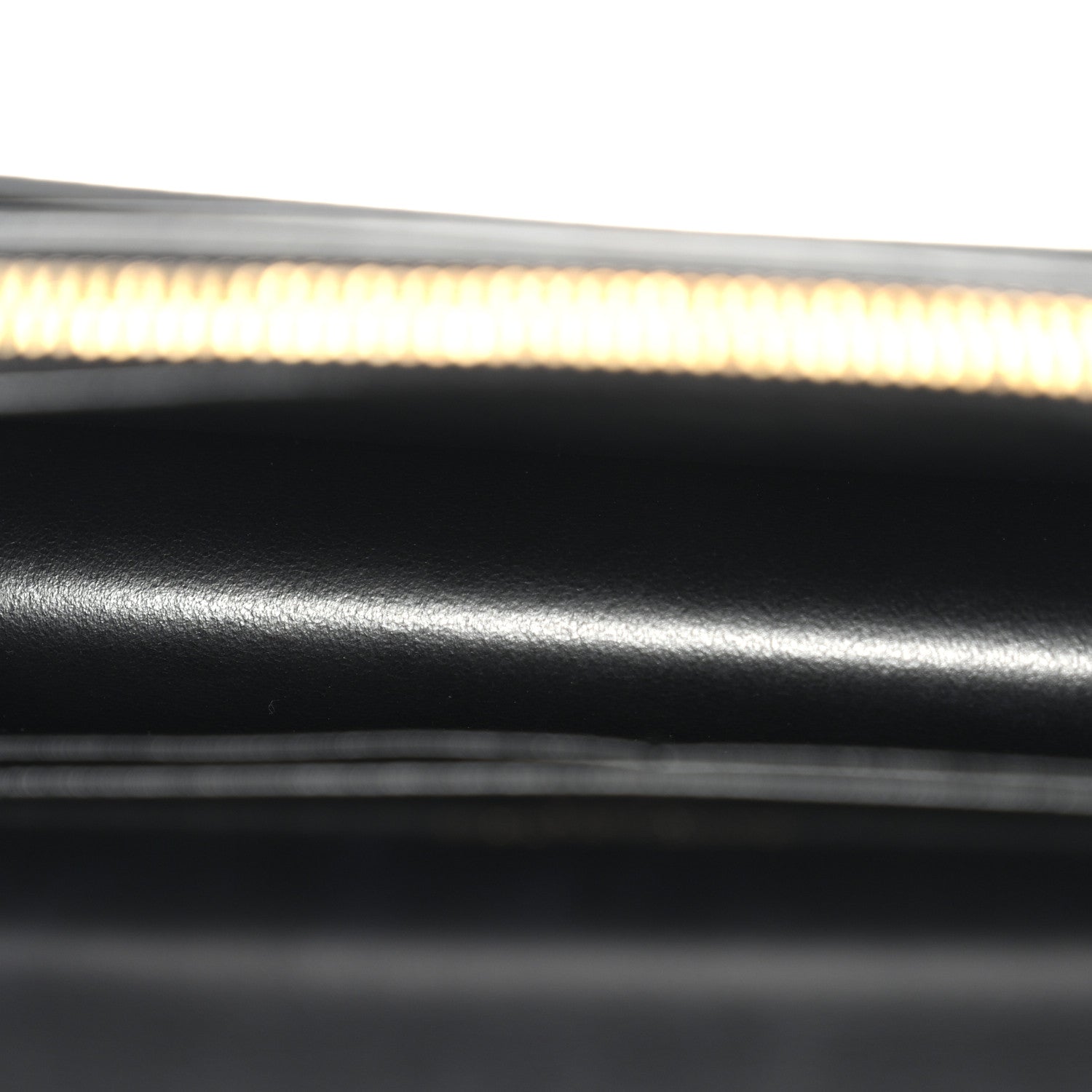 Saint Laurent Coated Bark Calfskin Sunset Chain Wallet Black 5 of 13