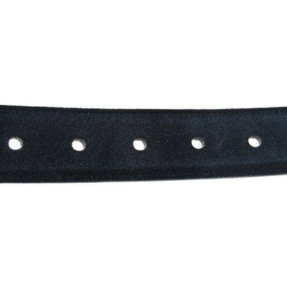 Saint Laurent Suede Calfskin Monogram Square Buckle Belt 80 32 Black 6 of 6