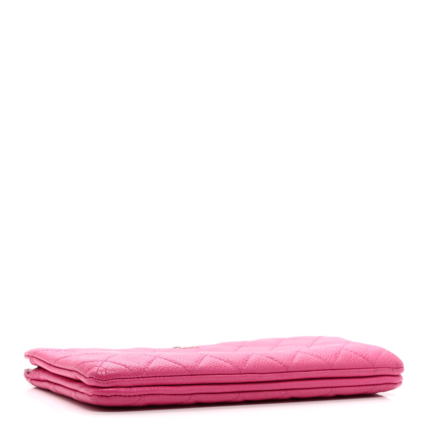 Chanel Caviar Quilted Enamel Zipped Clutch  Pink 4 of 11