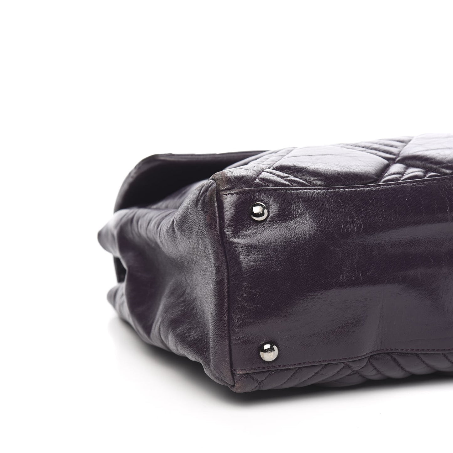 Lambskin In and Out Maxi Flap Purple