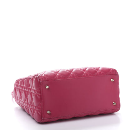 Christian Dior Lambskin Cannage Medium Lady Dior Fuchsia 5 of 12