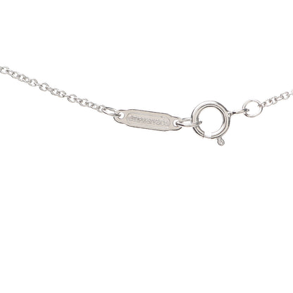 Tiffany 18K White Gold Diamond Metro Heart Pendant Necklace 4 of 5