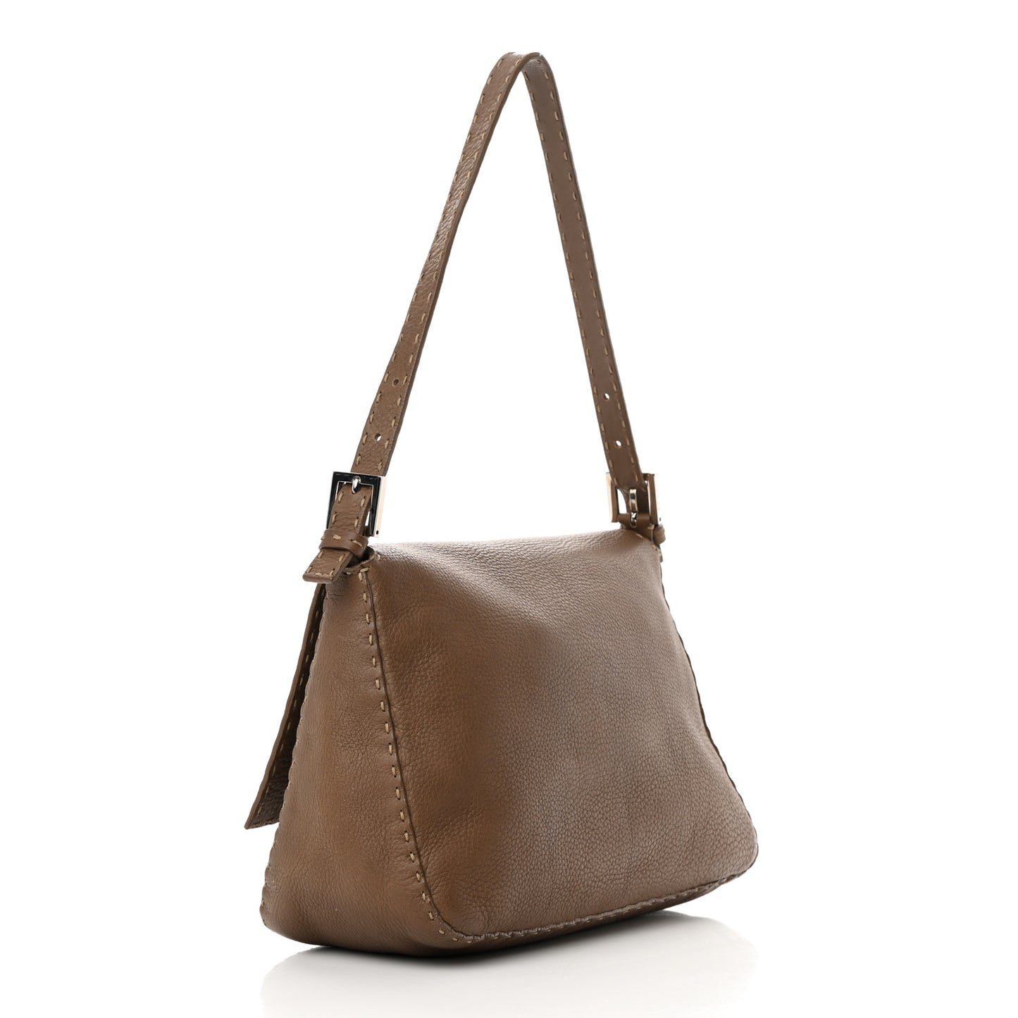 Calfskin Romano Selleria Mama Baguette Brown