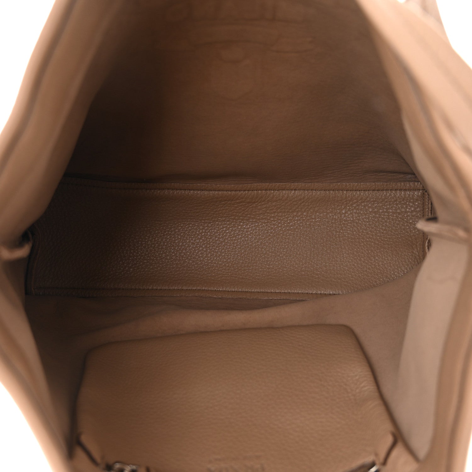 Prada Vitello Daino Embossed Logo Shopping Tote Noisette 5 of 10