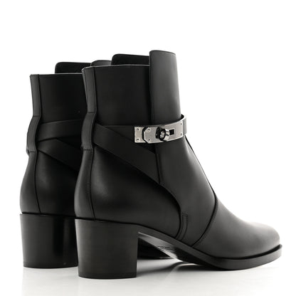 Hermes Calfskin Frenchie 50 Ankle Boots 38.5 Black 4 of 8