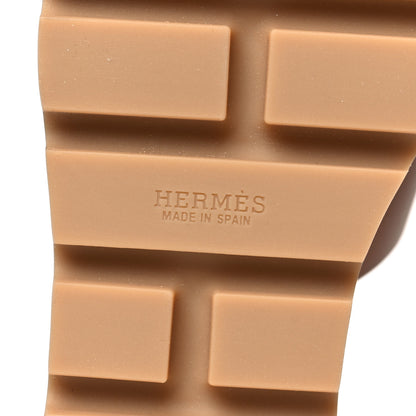 Hermes Calfskin Cork Eze 30 Sandals 37 Marron Glaise 6 of 9
