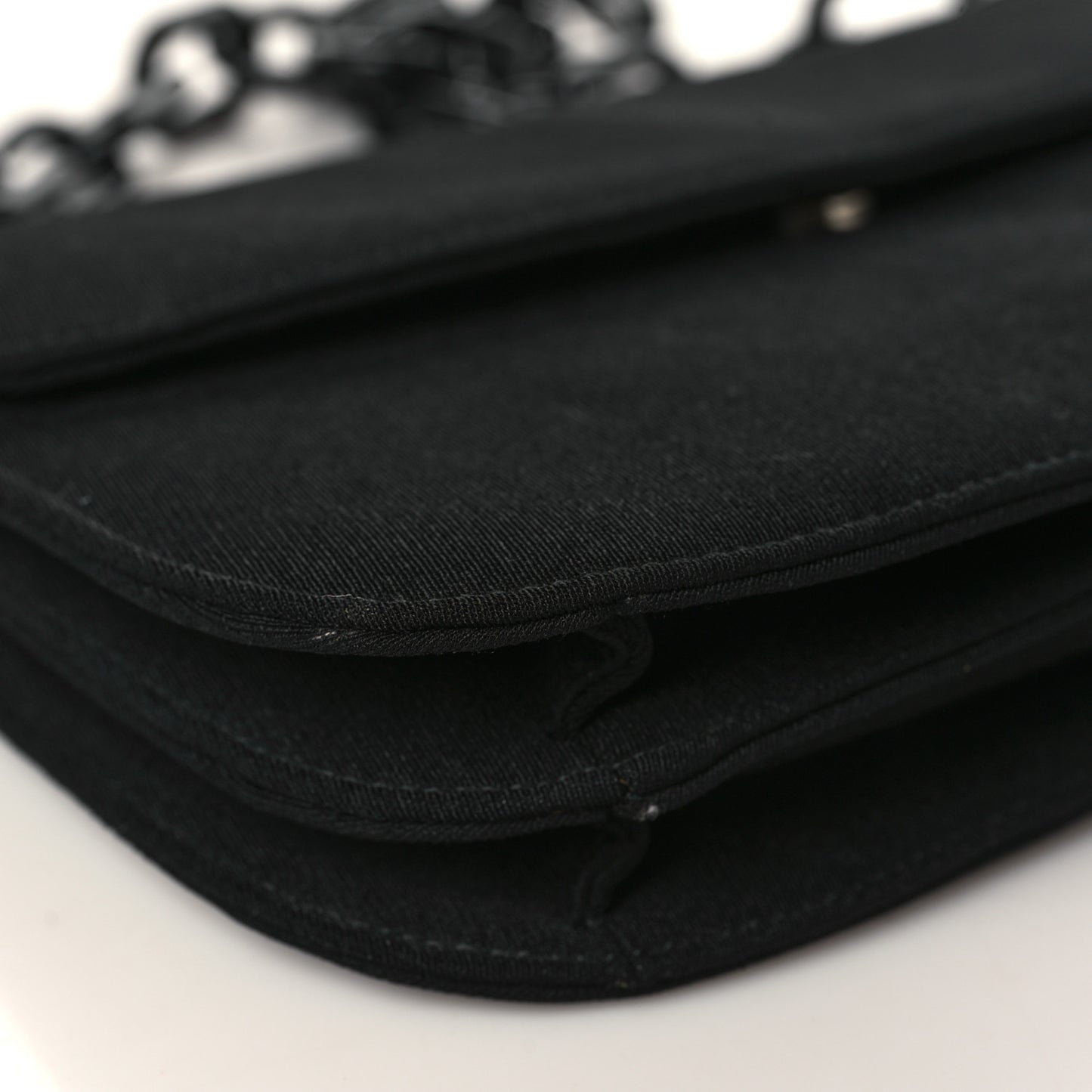 Tessuto Nylon Swing Chain Shoulder Bag Black