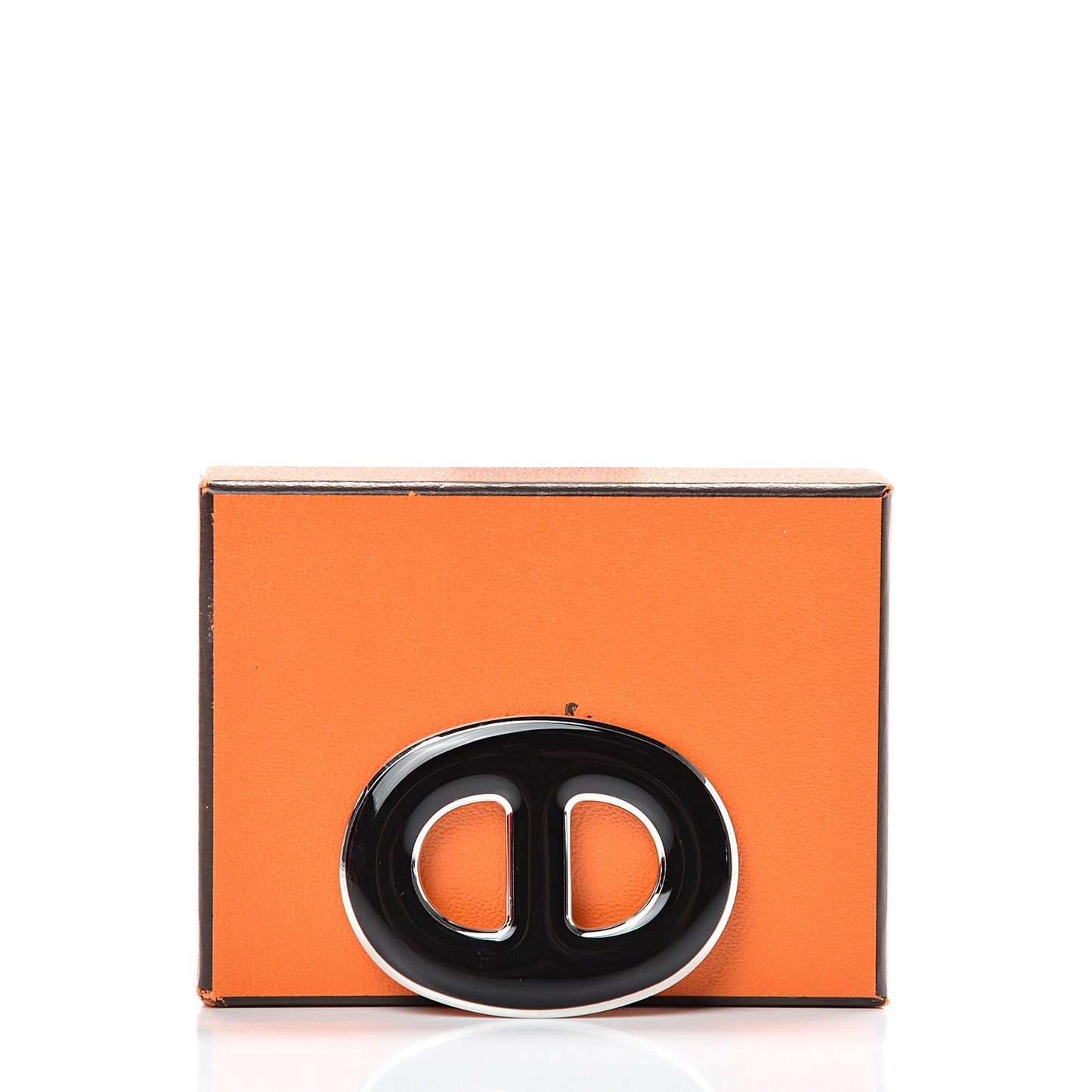 Enamel Gavroche Scarf Ring Black