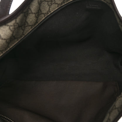 Gucci GG Supreme Monogram Medium Zippered Shopping Tote Dark Brown 5 of 9