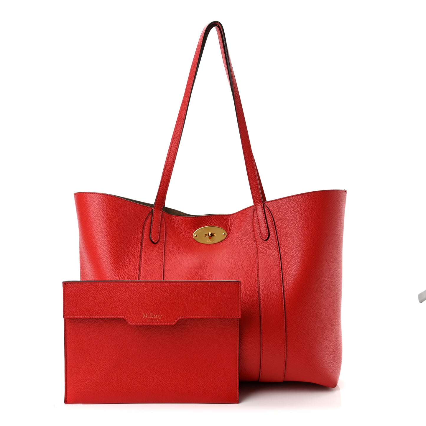 Small Classic Grain Bayswater Tote Ruby Red