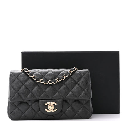 Chanel Caviar Quilted Mini Rectangular Flap Dark Grey 11 of 11