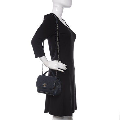 Chanel Caviar Quilted Small Business Affinity Flap Navy 2 of 8