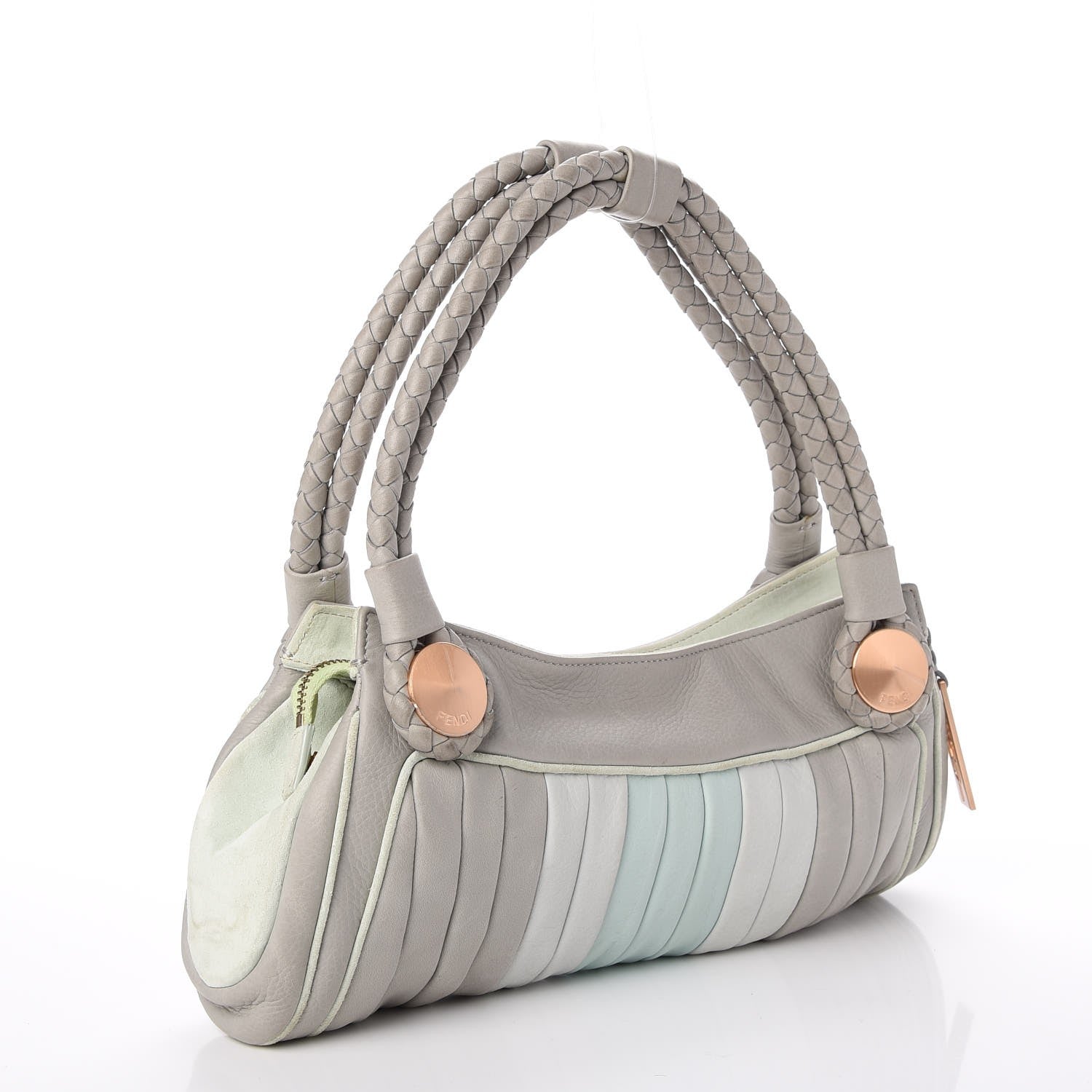 Fendi Calfskin Radio Bag Grigio Multicolor 3 of 14