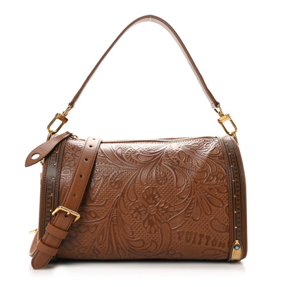Louis Vuitton Supple Calfskin Embossed Virginia Cowboy Speedy Bandouliere Brown 1 of 9