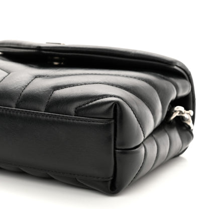 Saint Laurent Calfskin Y Quilted Monogram Toy Loulou Crossbody Bag Black 11 of 12