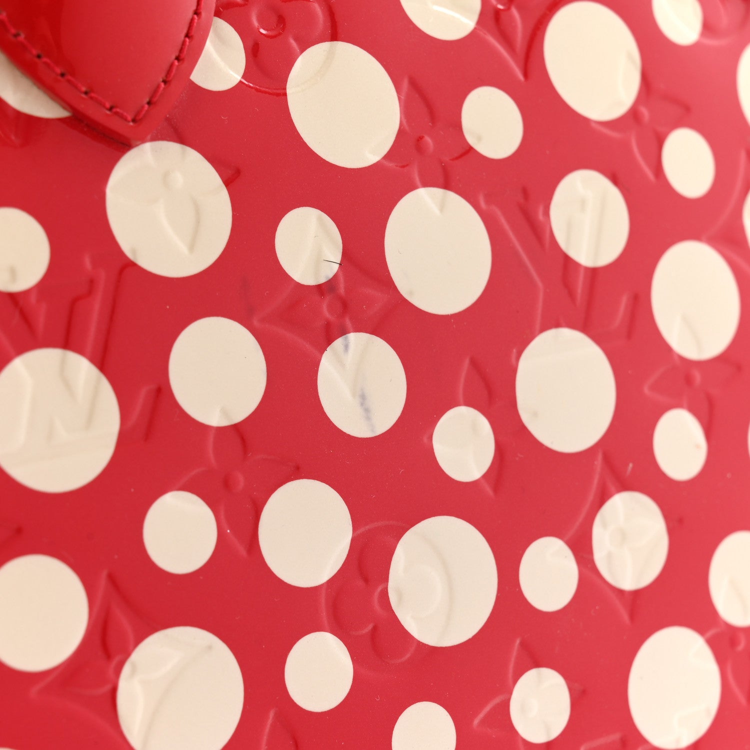 Louis Vuitton Vernis Kusama Infinity Dots Lockit MM Red 12 of 14