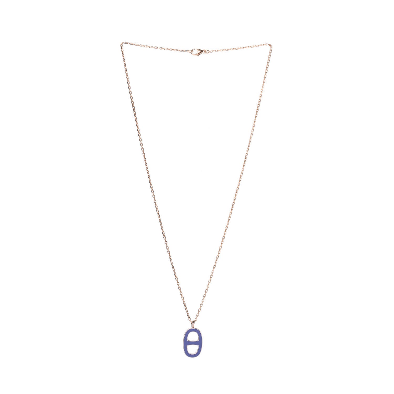 Hermes Laquered Iliade Pendant Necklace Pervenche 3 of 5