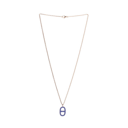 Hermes Laquered Iliade Pendant Necklace Pervenche 3 of 5