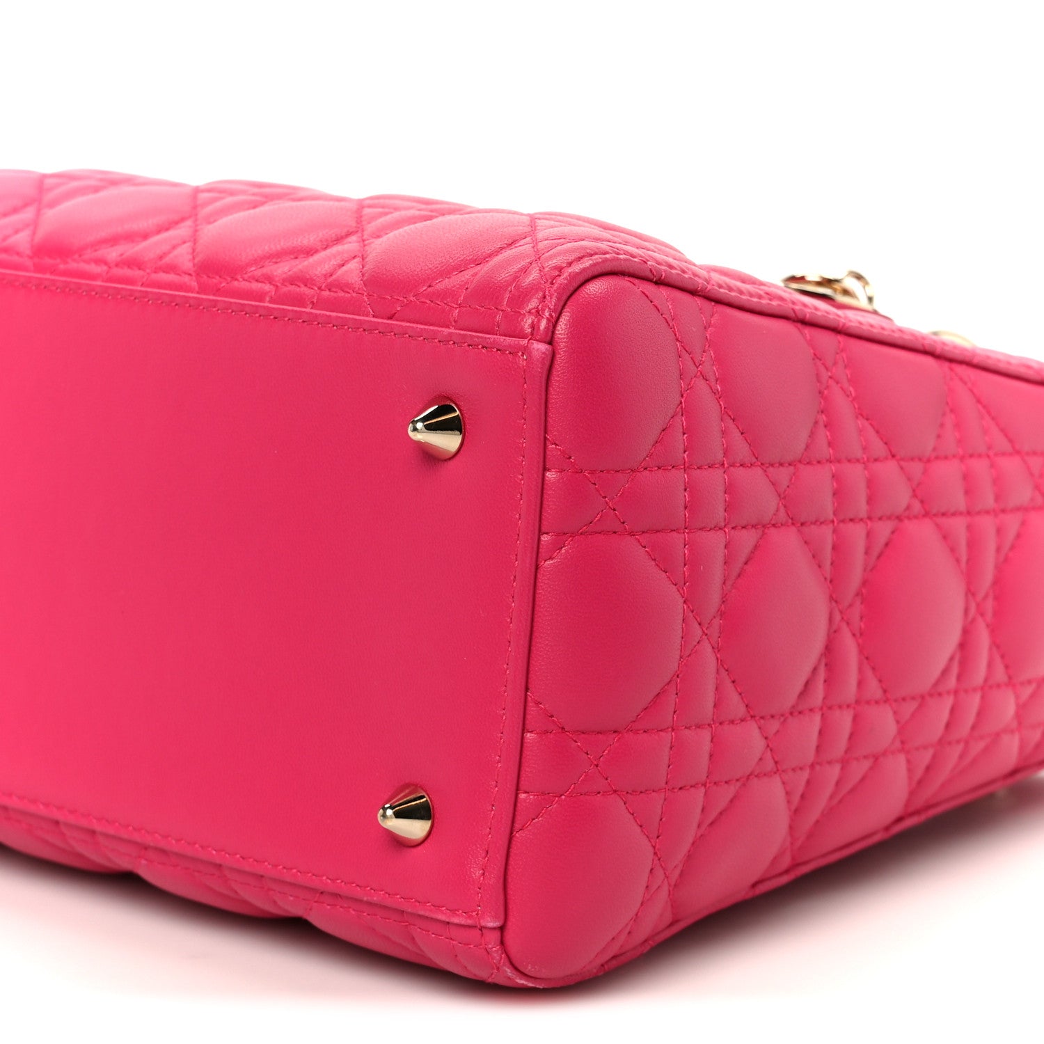 Christian Dior Lambskin Cannage Medium Lady Dior Pink 10 of 10