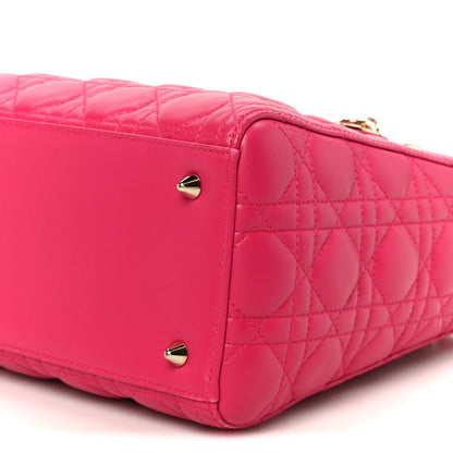 Christian Dior Lambskin Cannage Medium Lady Dior Pink 10 of 10