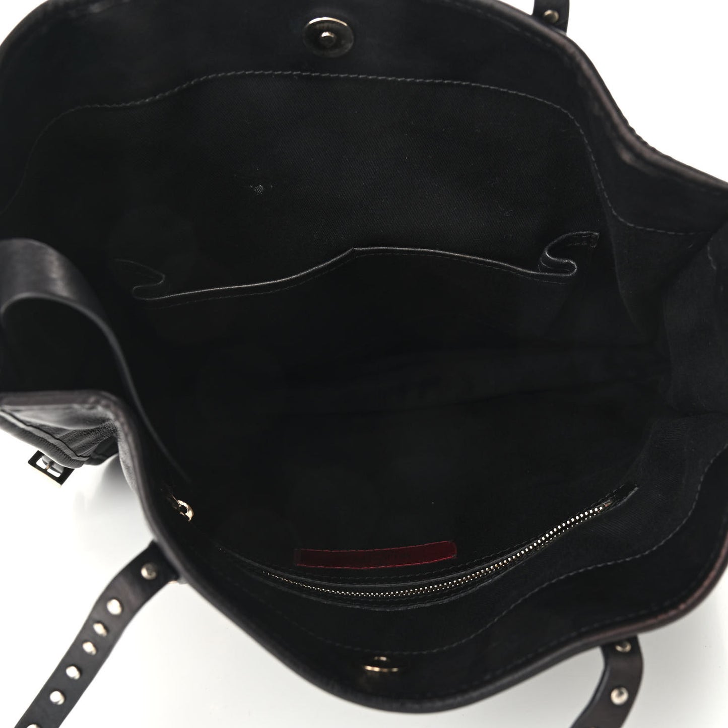 Vitello Rockstud Shopper Tote Black