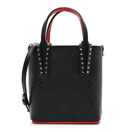 Christian Louboutin Calfskin Spikes Mini North South Cabata Tote Black 1 of 9