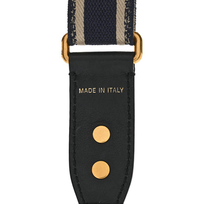 Christian Dior Canvas Embroidered Shoulder Strap Blue 3 of 6