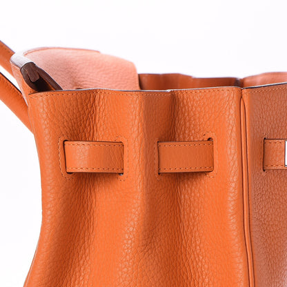 Hermes Taurillon Clemence Birkin 35 Orange 23 of 32