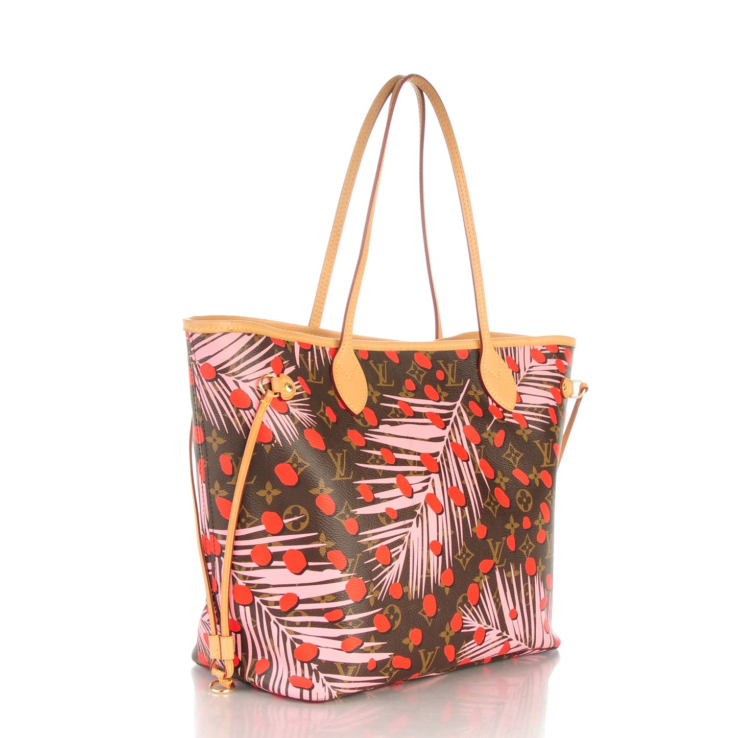 Monogram Jungle Dots Neo Neverfull MM Sugar Pink Poppy