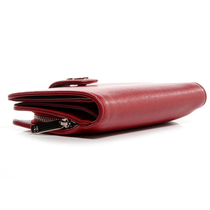 Chanel Caviar Sevruga Large Zip Pocket Wallet Red 4 of 8
