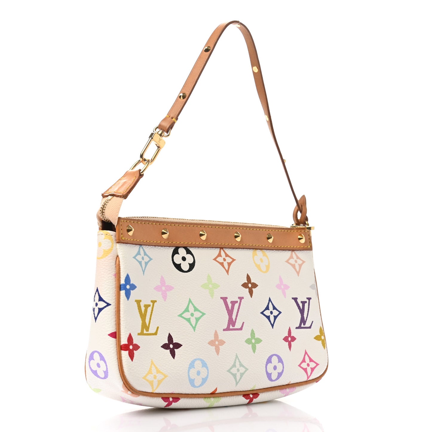 Monogram Multicolor Pochette Accessories White