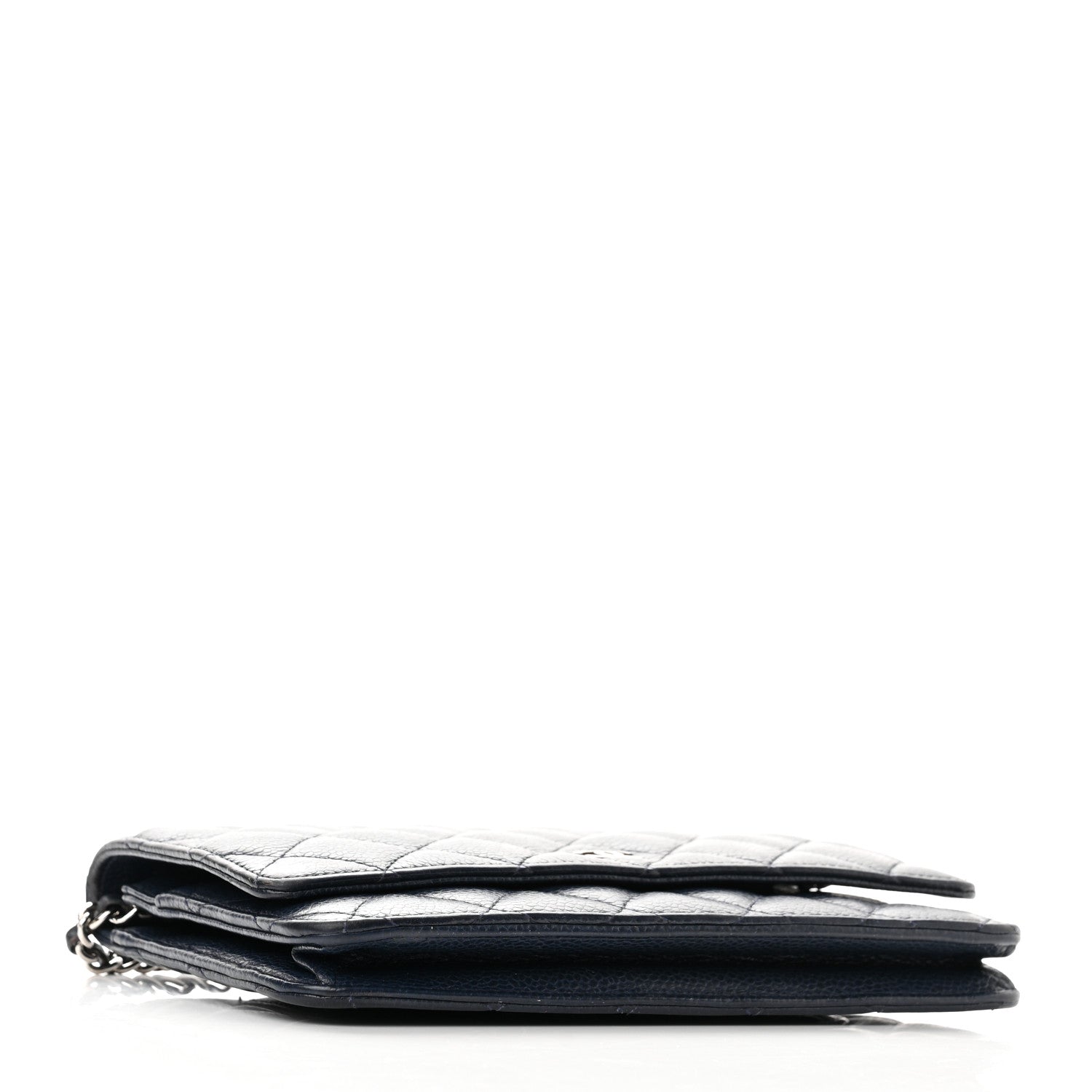 Chanel Caviar Quilted Wallet On Chain WOC Navy Blue 4 of 13