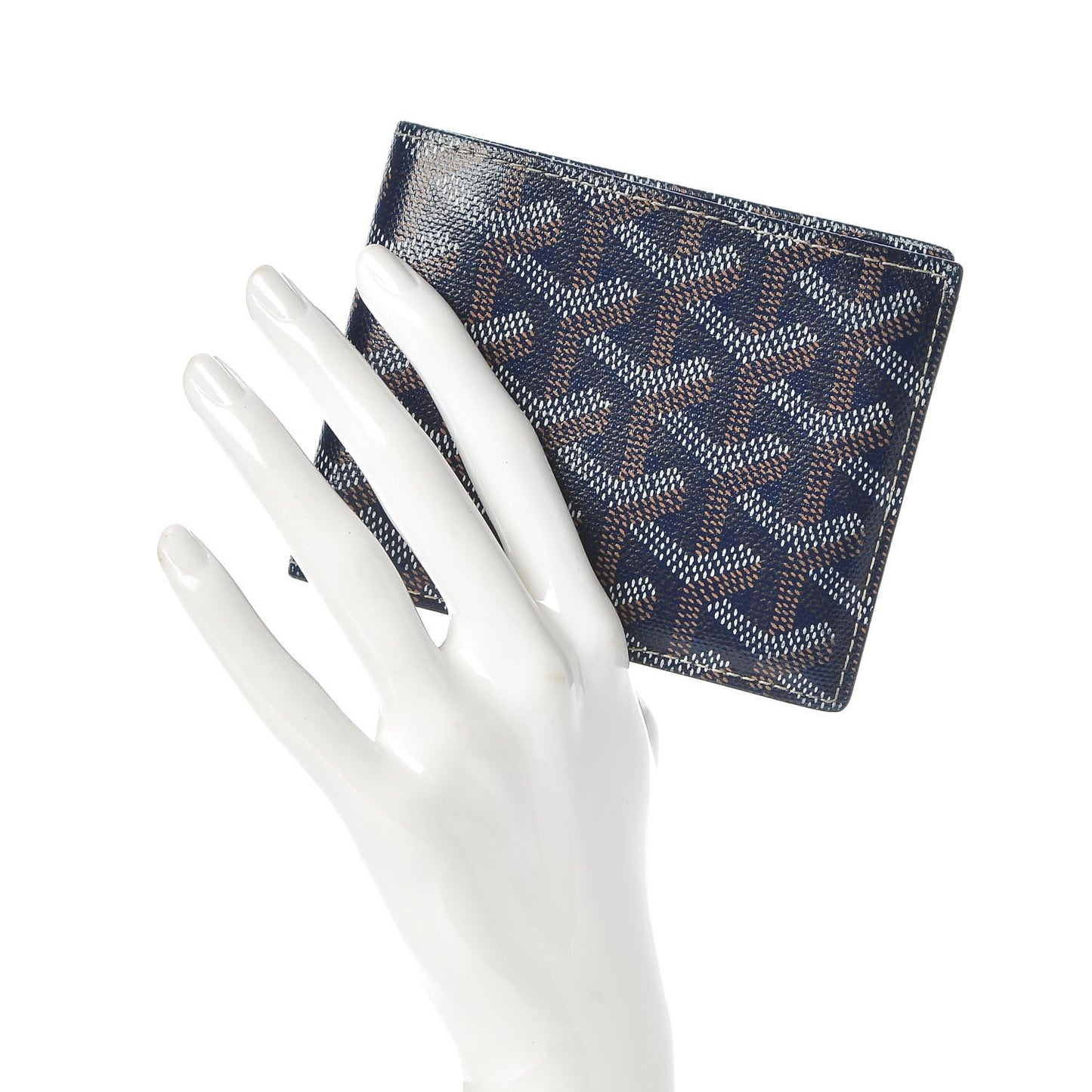 Goyardine Bifold Victoire PM Wallet Navy