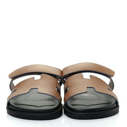 Hermes Calfskin Mens Chypre Sandals 42 Gold 2 of 11