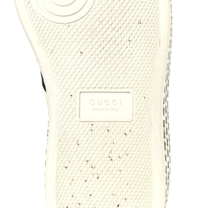 Gucci Calfskin Crystal Web Bee Embroidered Womens Ace Platform Sneakers 36 White 6 of 8