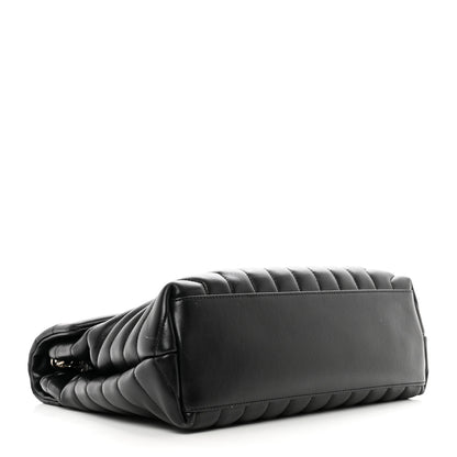 Saint Laurent Calfskin Y Quilted Monogram Medium Loulou Chain Satchel Black 5 of 12