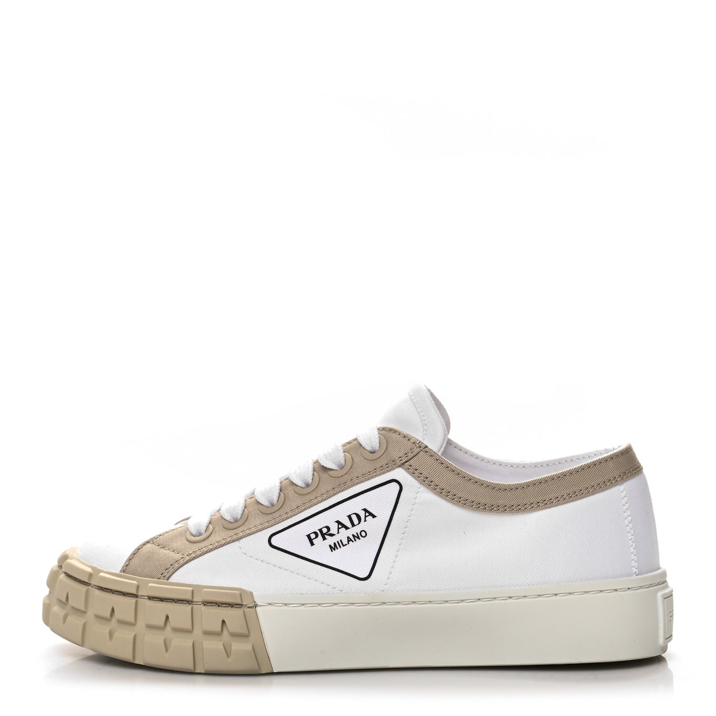 Gabardine Triangle Logo Bi-Color Wheel 35mm Sneakers 37 White Corda