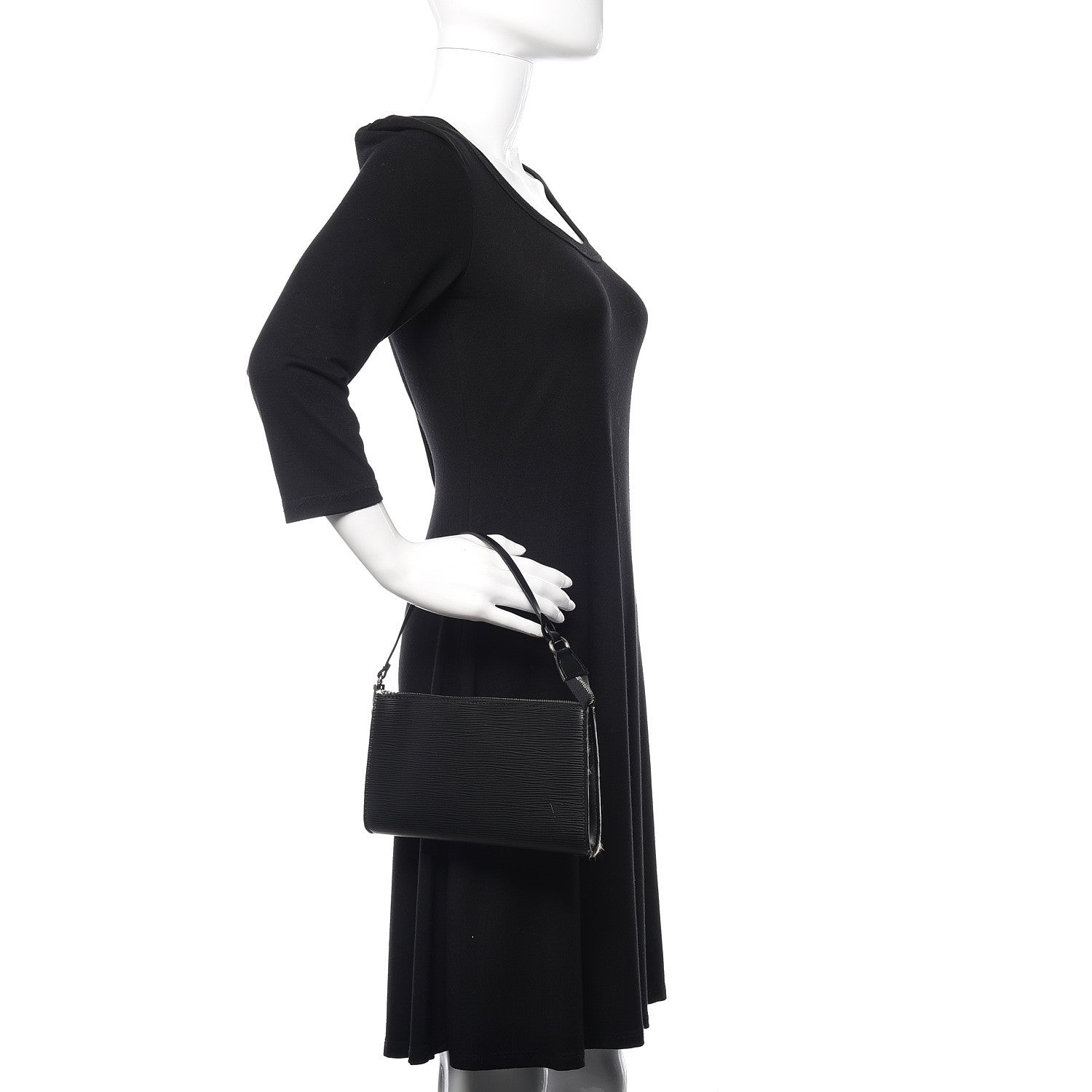 Louis Vuitton Epi Pochette Accessories 24 Black 2 of 11