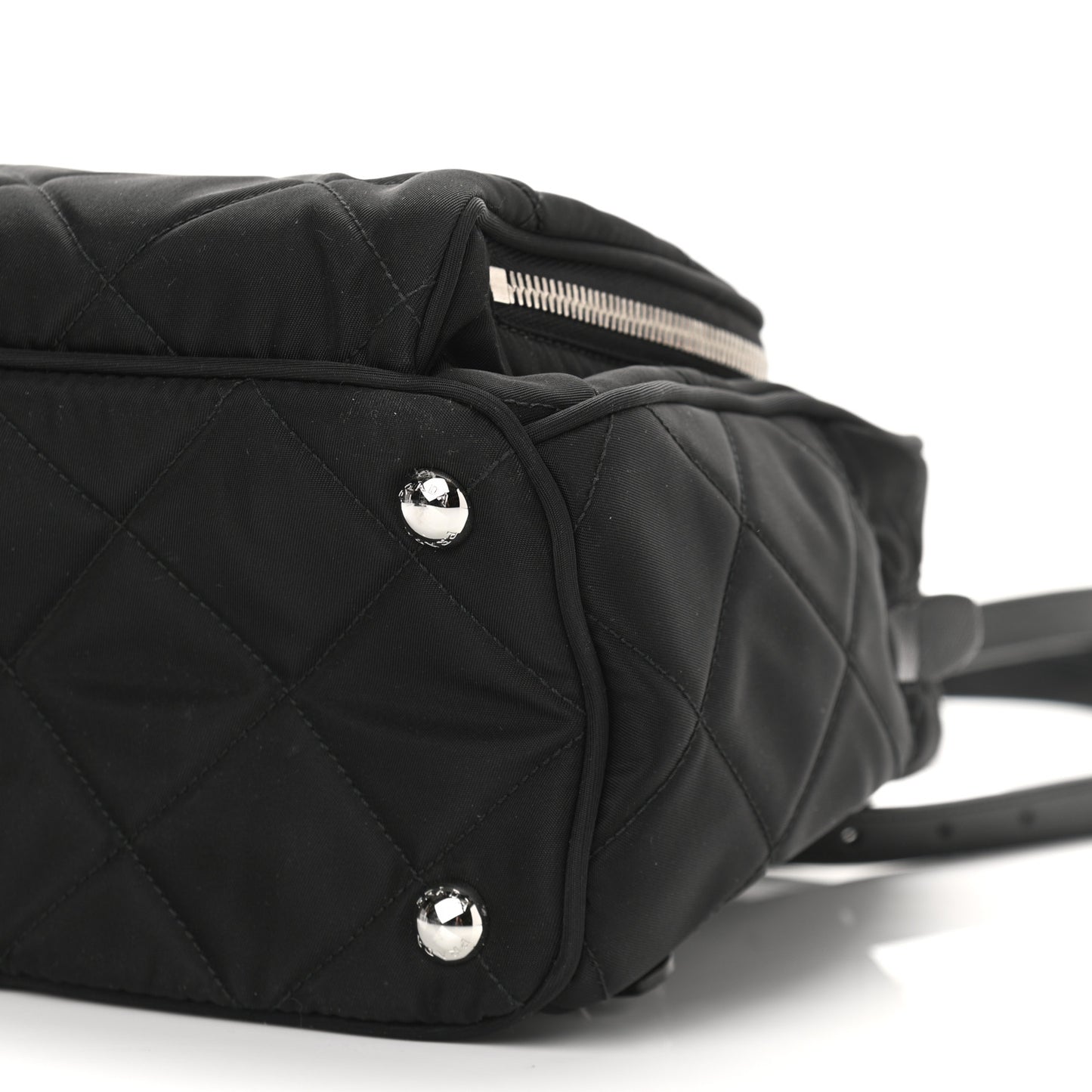 Nylon Tessuto Impuntu Quilted Backpack Black
