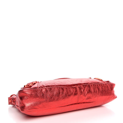 Balenciaga Metallic Chevre Classic Hardware Mini Classique  First Red 4 of 8
